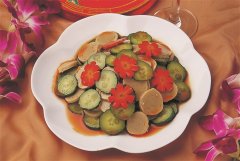 黄瓜拌面筋元凉菜系列美食素材图片