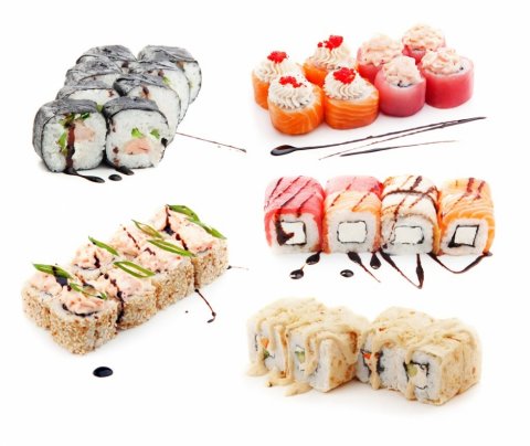 日本寿司小卷图片 日本寿司美食素材写真高清图