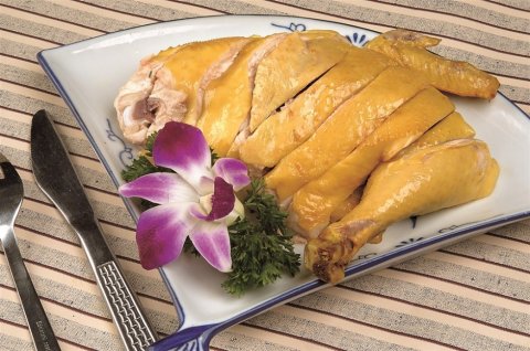 盐水三黄鸡凉菜系列美食素材图片